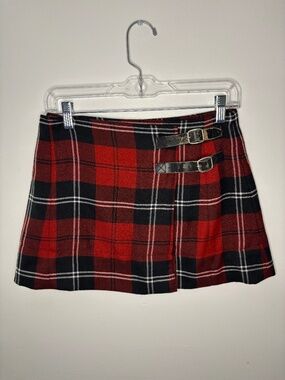 Scottish House Red Plaid Wraparound Skirt